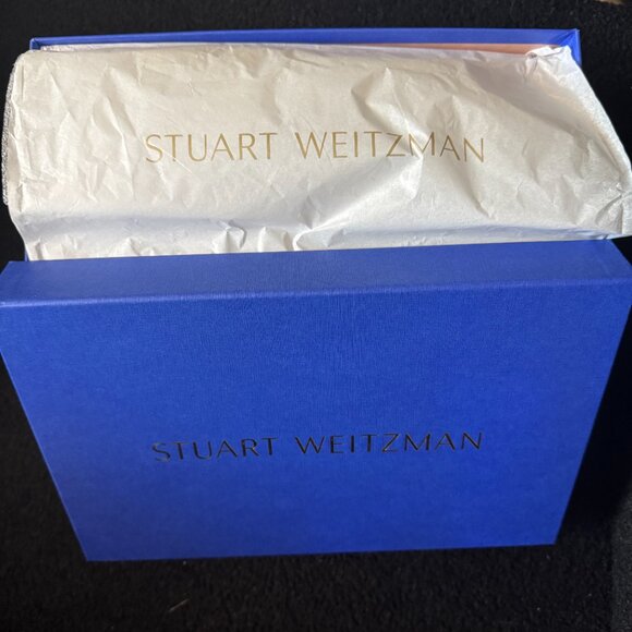 Stuart Weitzman - Simple Pearls Suede Heels Sandals 65mm Size 8 NWT - Picture 7 of 8